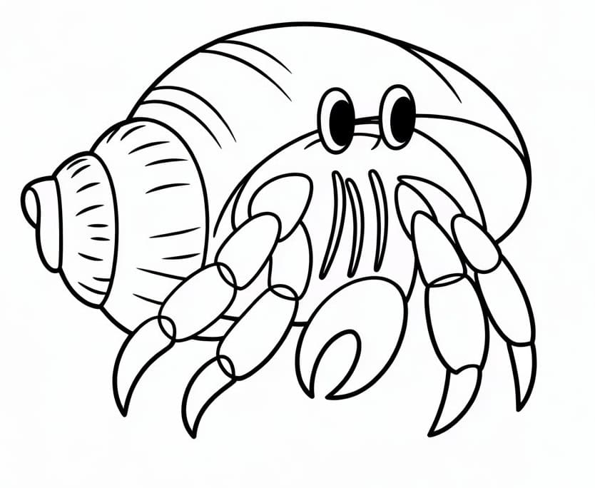 Målarbild En enkel eremitkräfta