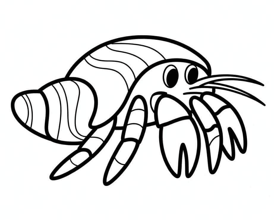 Målarbild Enkel eremitkräfta