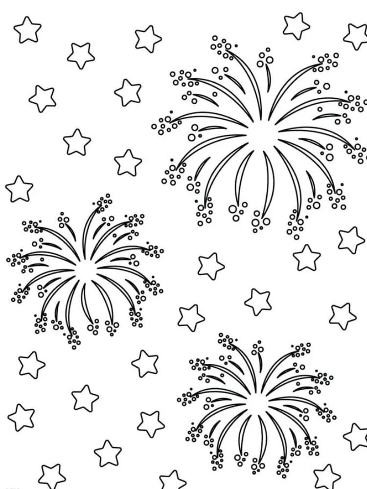 Målarbild Fantastiska fyrverkerier