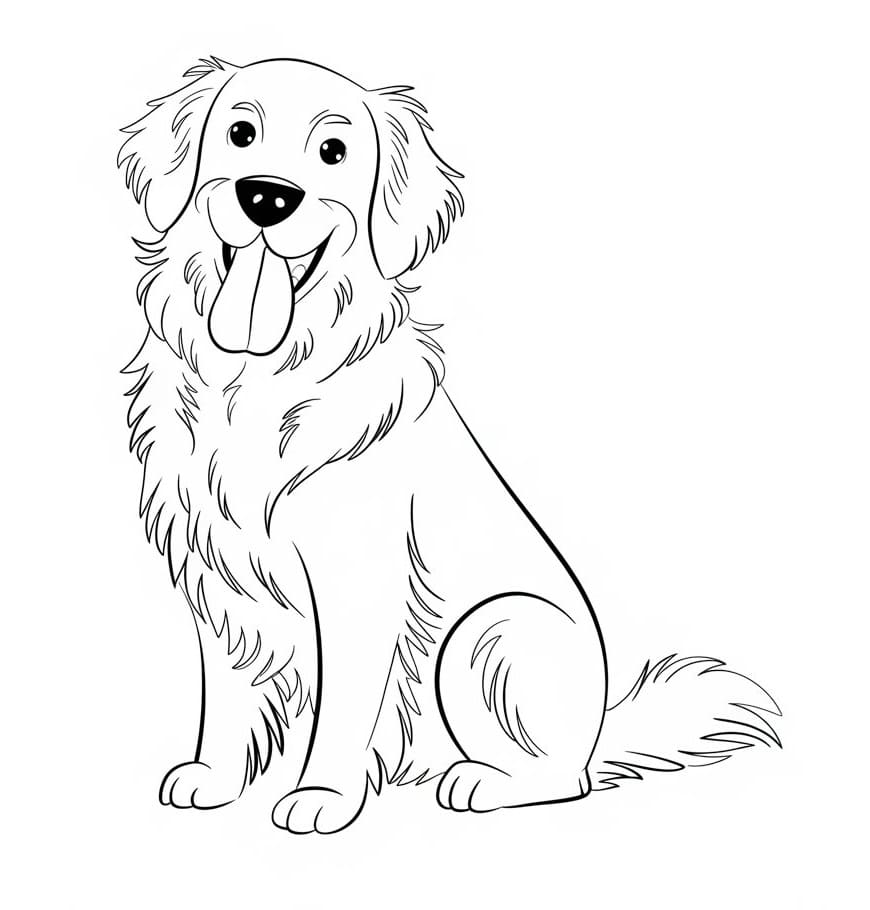 Målarbild Golden retriever-hund