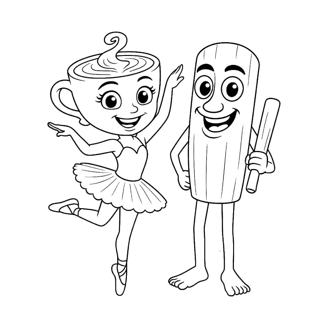 Målarbild Gratis Ballerina Cappuccina för Barn