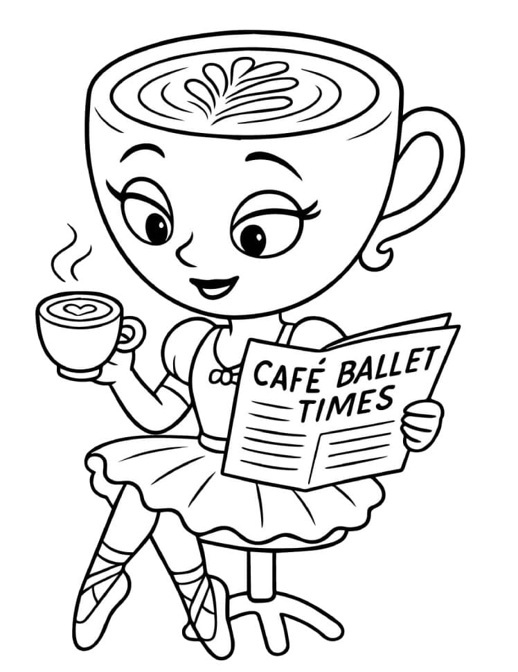 Målarbild Gratis Ballerina Cappuccina