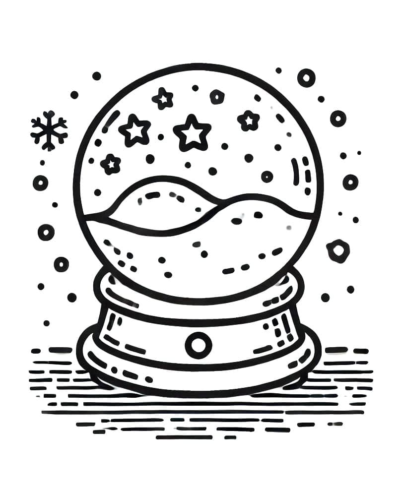 Målarbild Lättritad snöglob