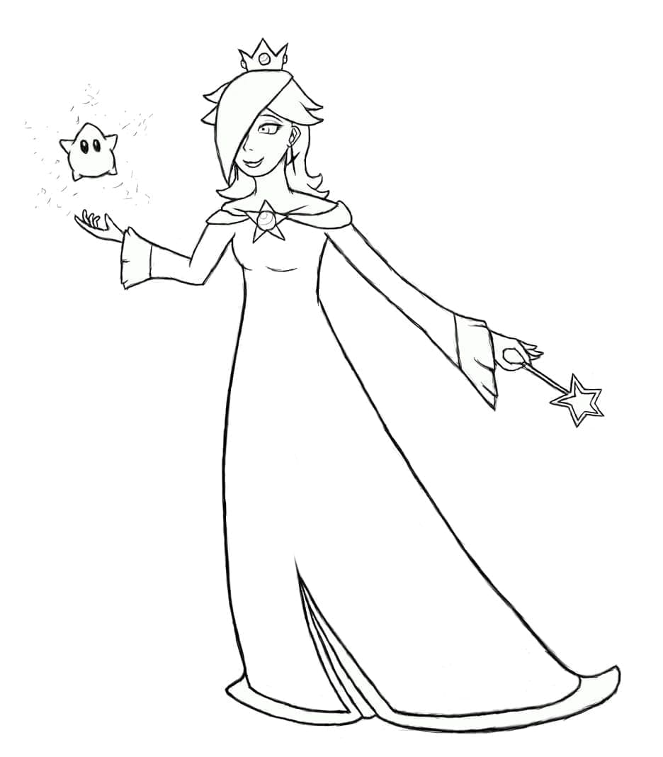 Målarbild Leende Rosalina