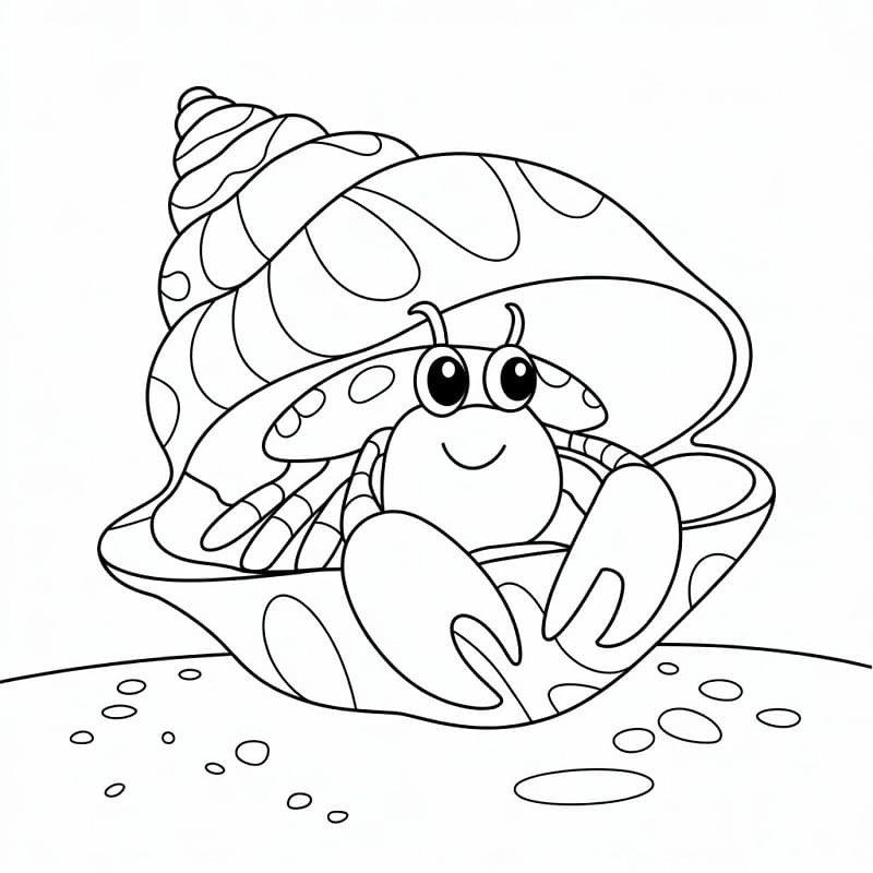 Målarbild Leende eremitkräfta