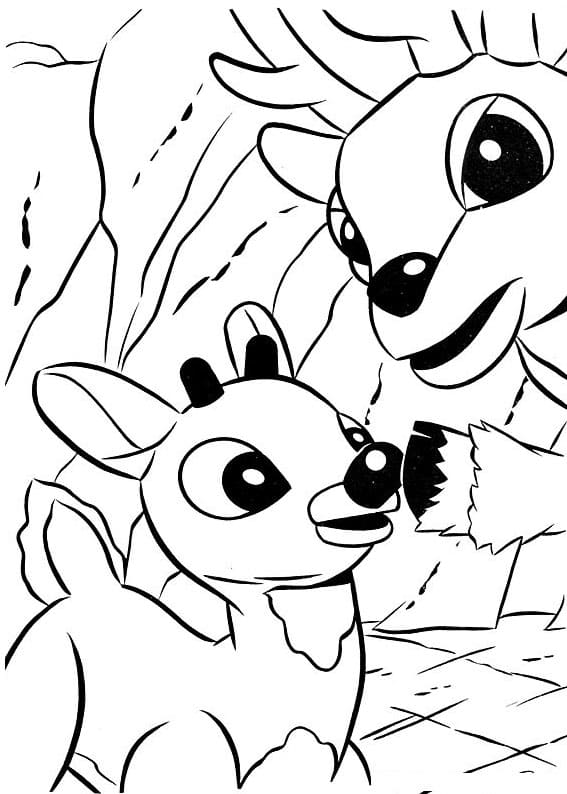 Målarbild Lilla Rudolf med röda mulen