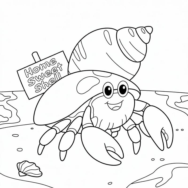 Målarbild Lycklig eremitkräfta