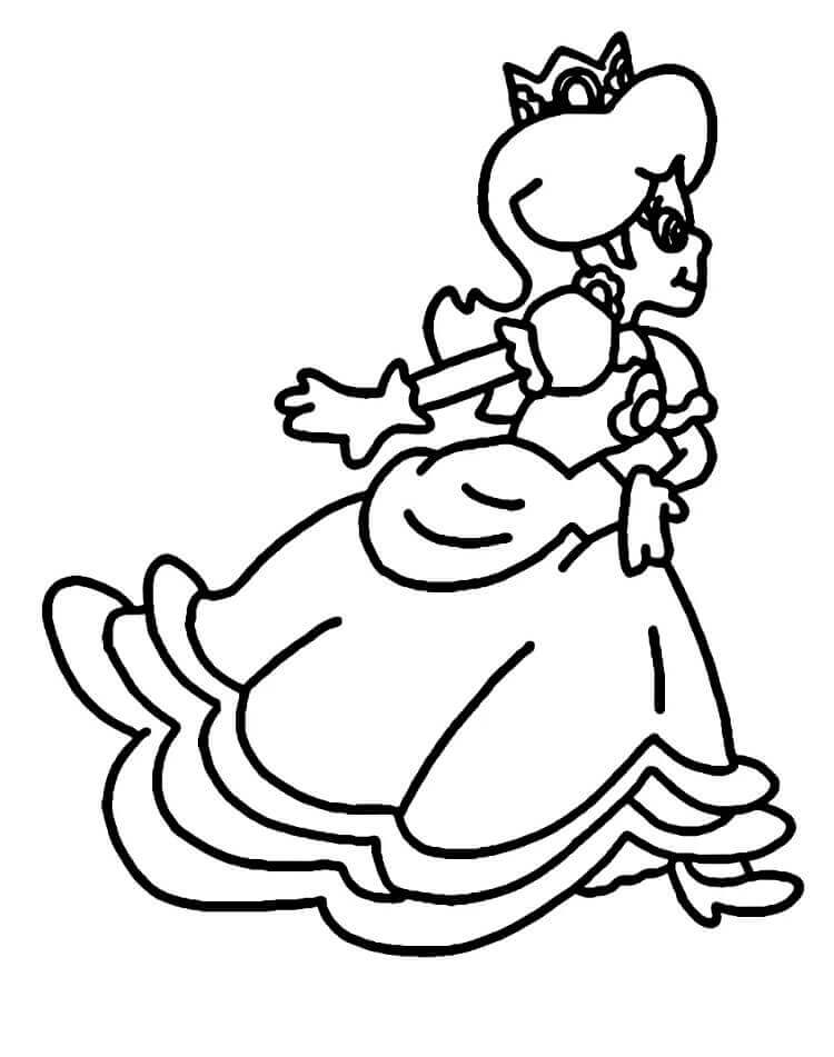 Målarbild Prinsessa Daisy Gratis för Barn