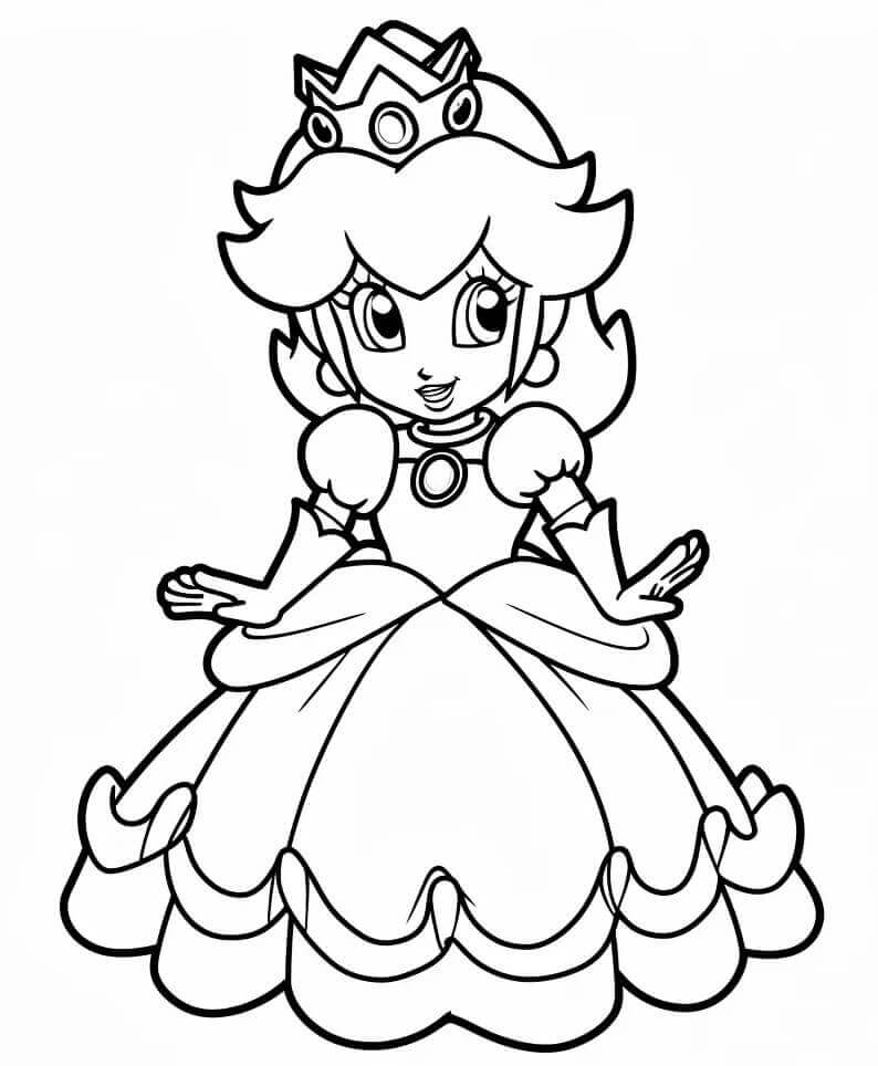 Målarbild Prinsessa Daisy Utskriftsbar