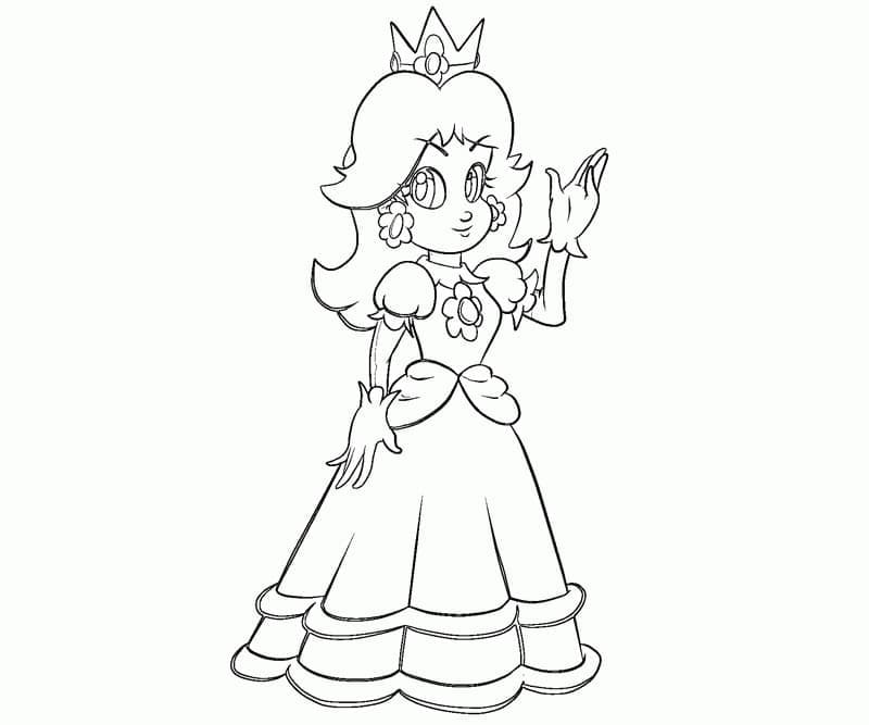 Målarbild Prinsessa Daisy från Super Mario