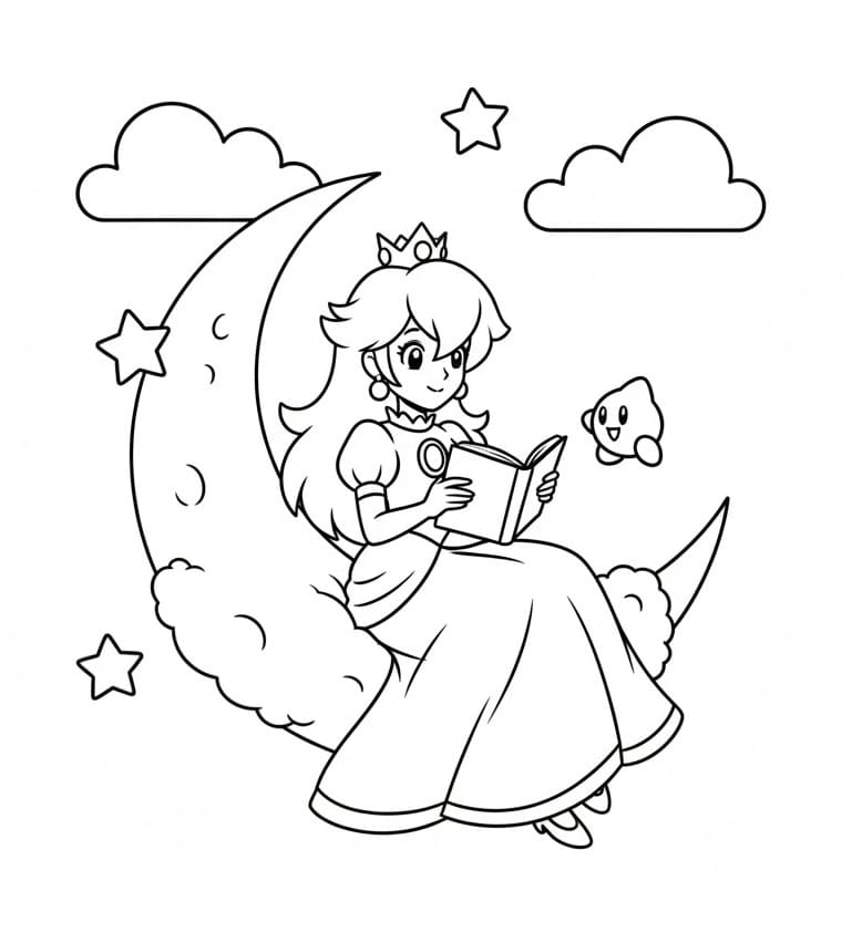 Målarbild Rosalina Läser Bok