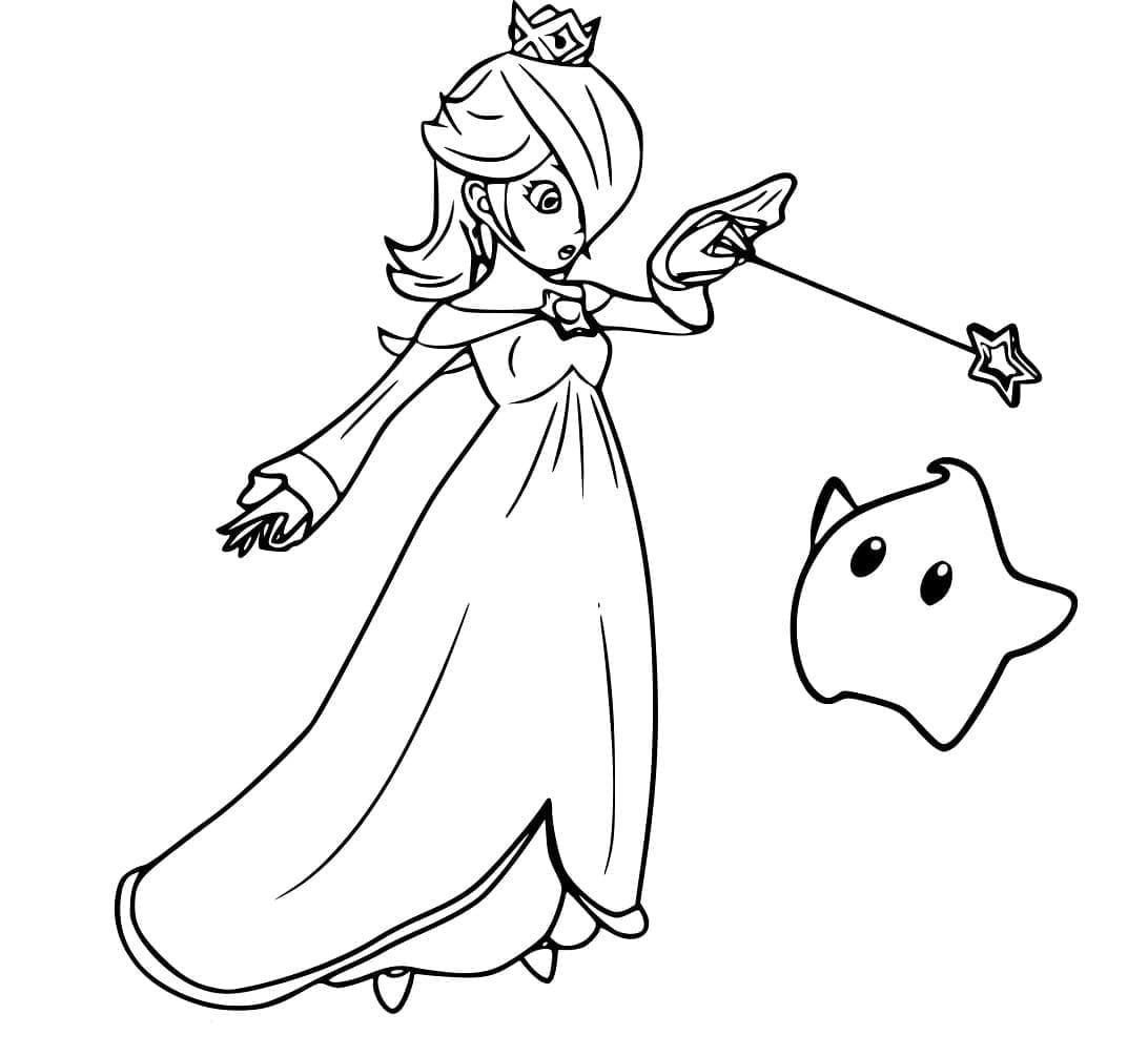 Målarbild Rosalina från Mario Bros