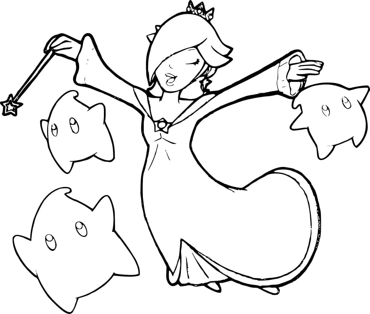 Målarbild Rosalina och Stjärnor