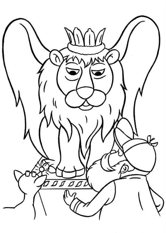 Målarbild Rudolf och kung Månvandraren