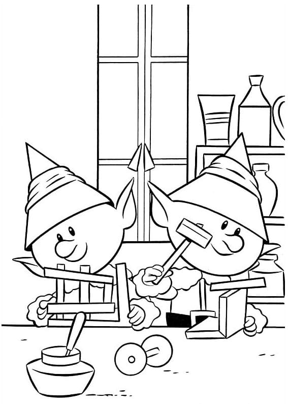 Målarbild Rudolfs små alver