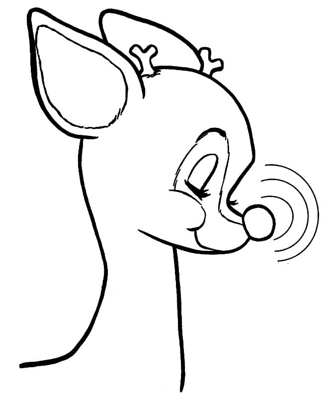 Målarbild Super gullig Rudolf