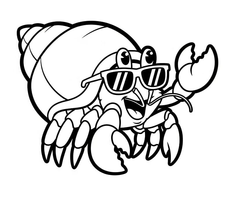 Målarbild Tecknad eremitkräfta