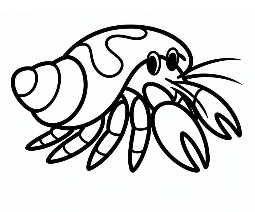 Målarbild Utskrivbar gratis eremitkräfta