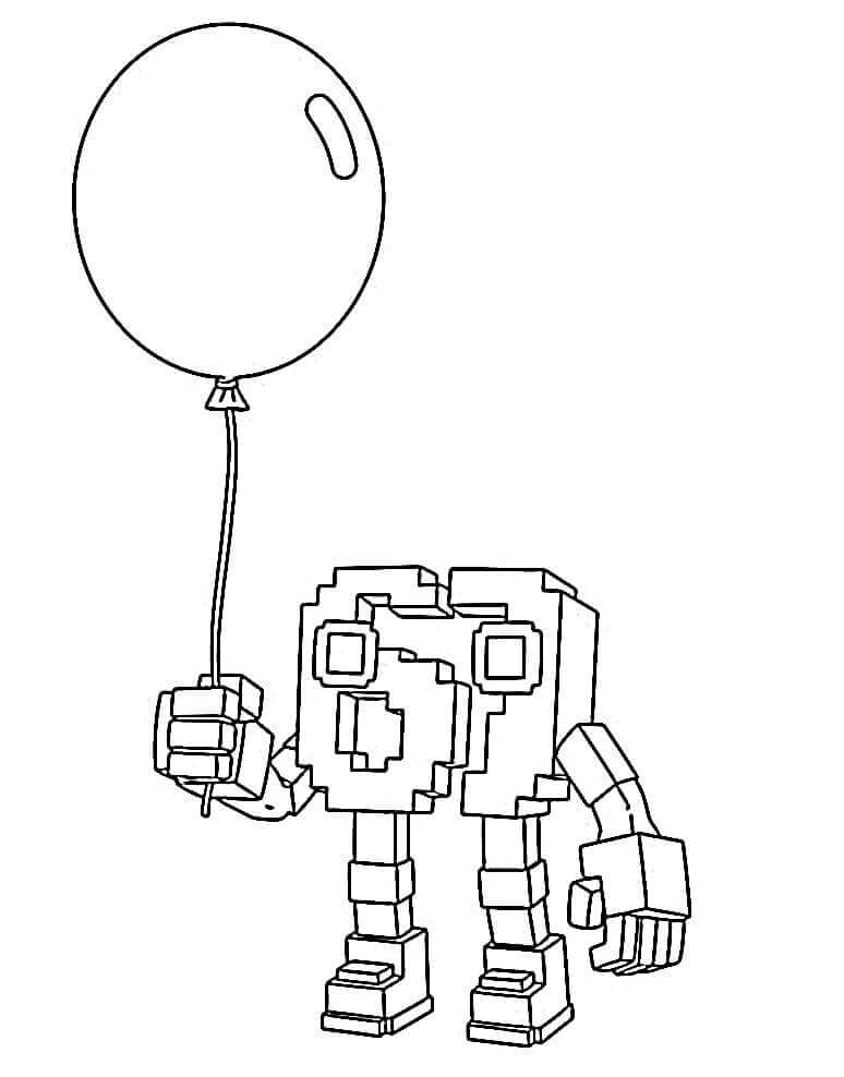 Målarbild 67 Brainrot med ballong