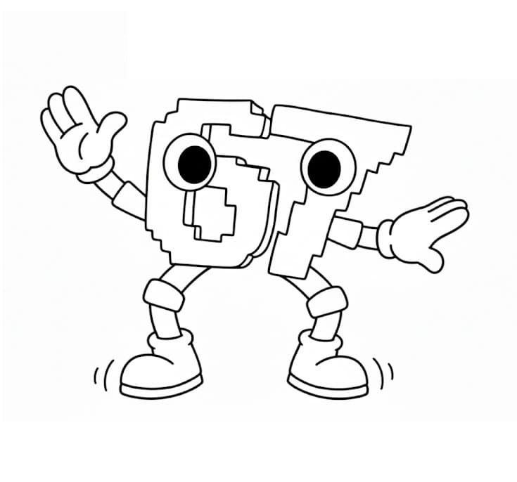 Målarbild 67 Brainrot som dansar