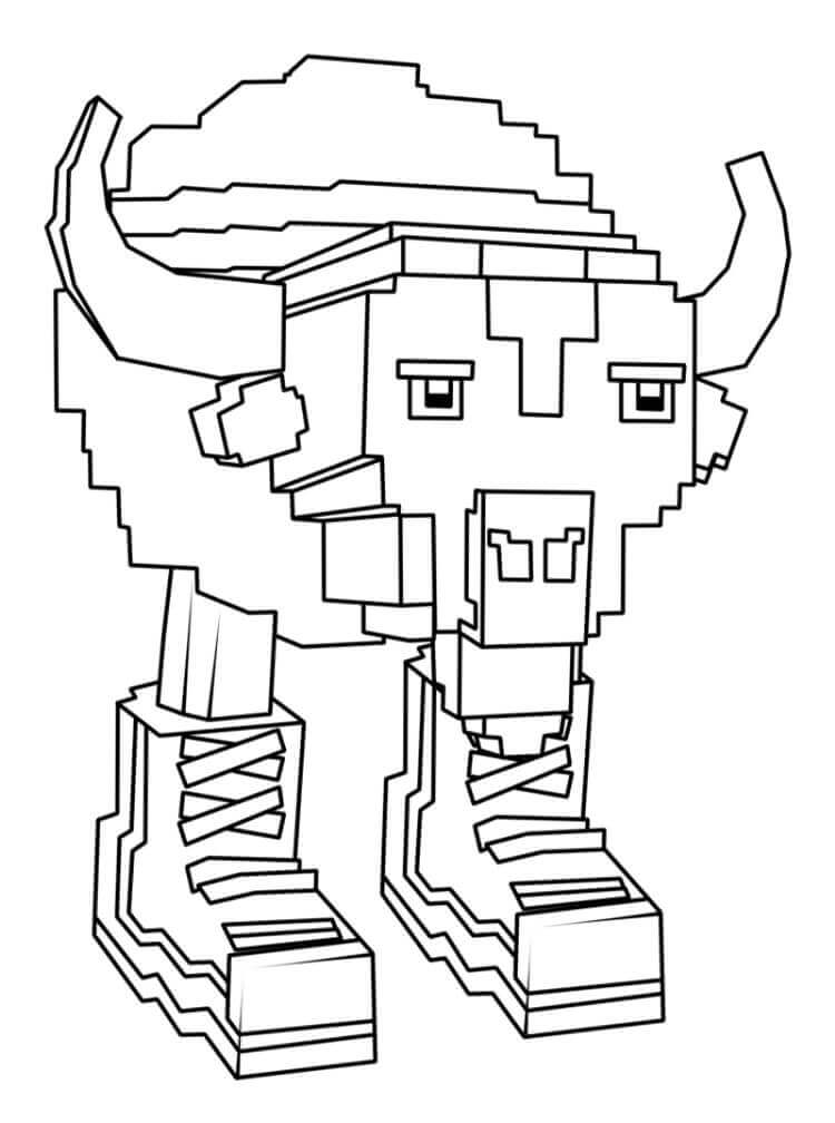 Målarbild Bisonte Giuppitere från Steal a Brainrot