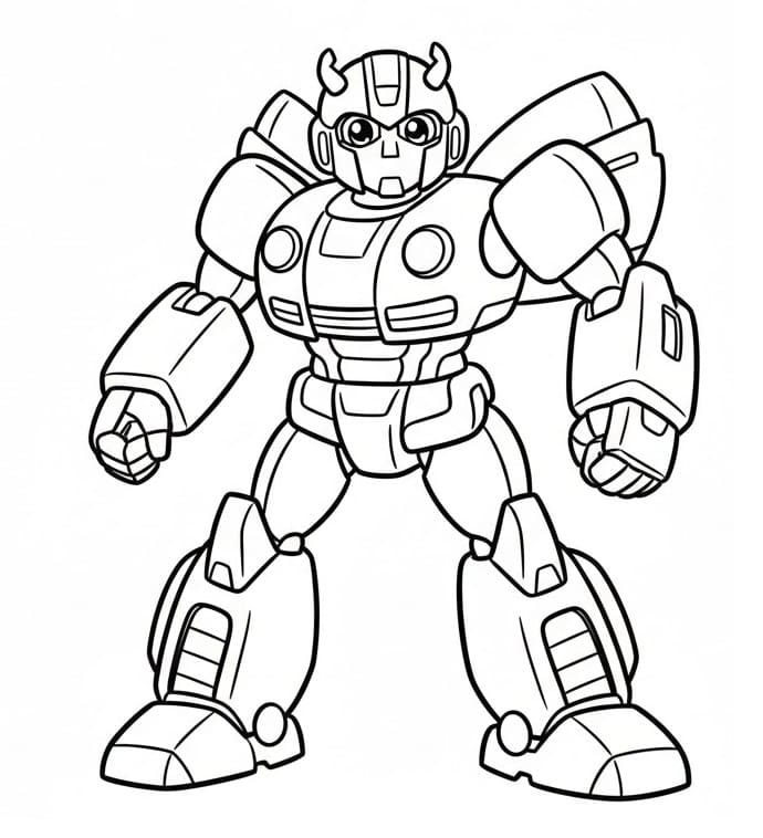 Målarbild Bumblebee Utskrivbar för Barn