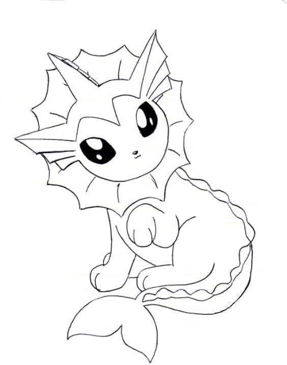 Målarbild Charmig Vaporeon