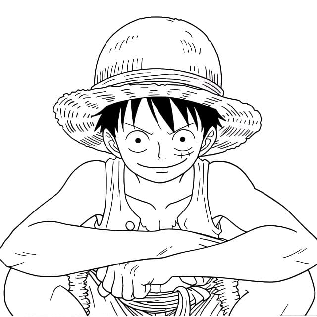 Målarbild Cool Luffy