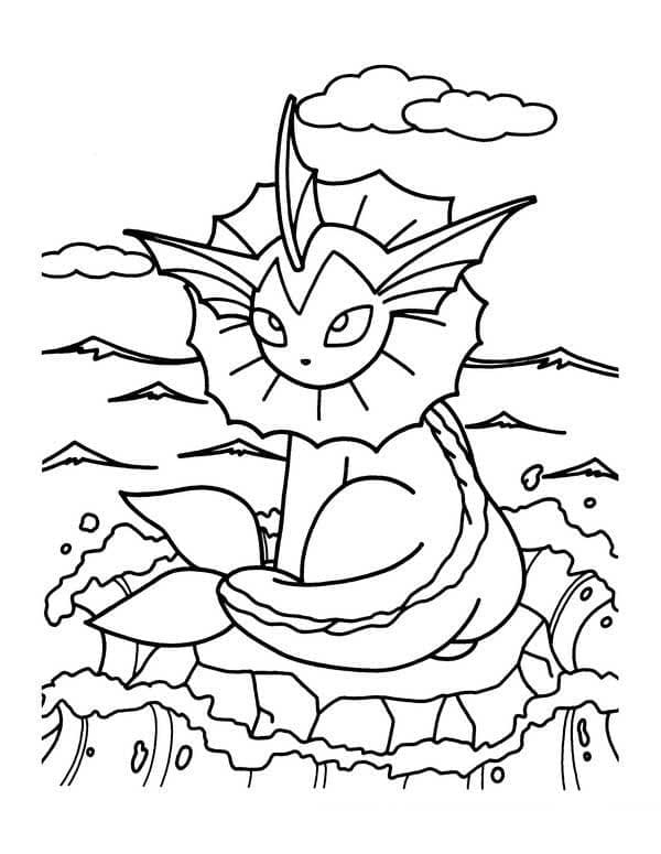 Målarbild Cool Vaporeon