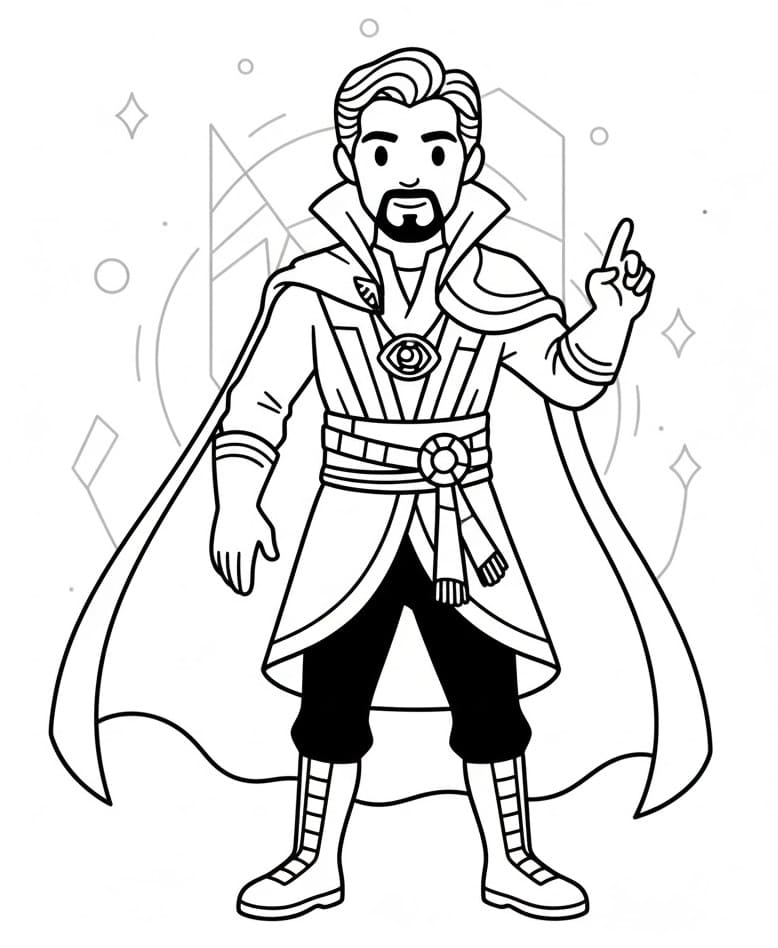 Målarbild Doctor Strange Gratis Utskrivbar