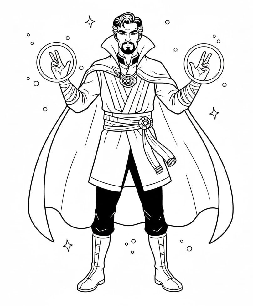 Målarbild Doctor Strange Utskrivbar