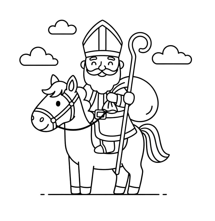 Målarbild Enkel Sankt Nikolaus