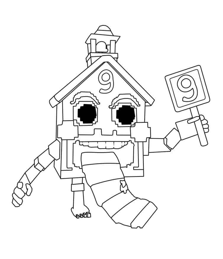 Målarbild Esok Sekolah från Steal a Brainrot