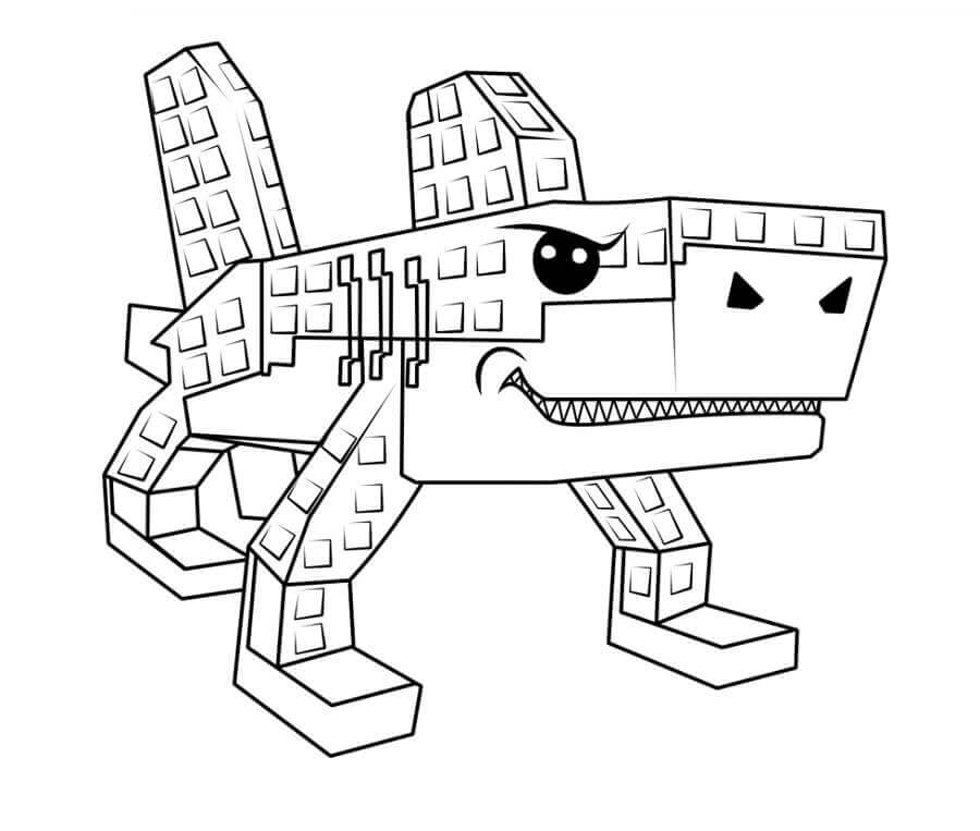 Målarbild Extinct Tralalero från Steal a Brainrot