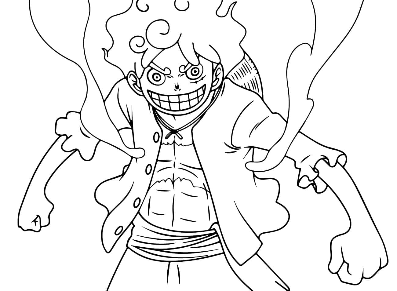 Målarbild Fantastisk Luffy