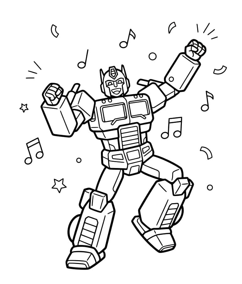 Målarbild Glad Optimus Prime