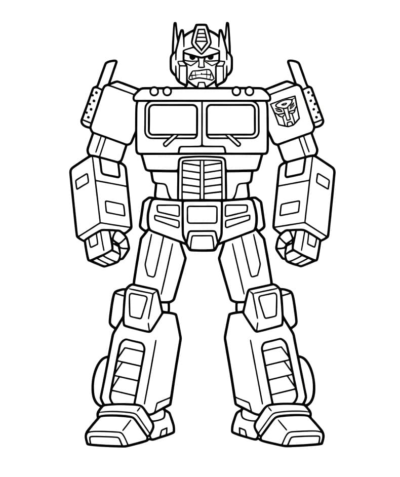 Målarbild Gratis Optimus Prime för Barn