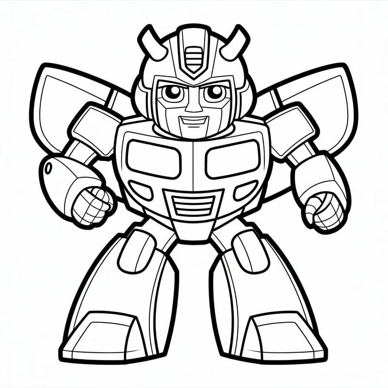 Målarbild Gratis Utskrivbar Bumblebee för Barn