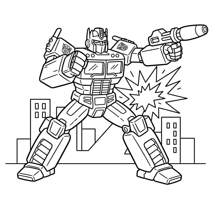 Målarbild Gratis Utskrivbar Optimus Prime