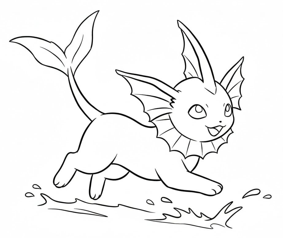 Målarbild Gratis Vaporeon