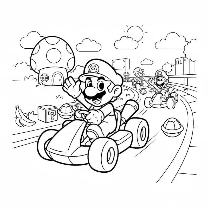 Målarbilder Mario Kart