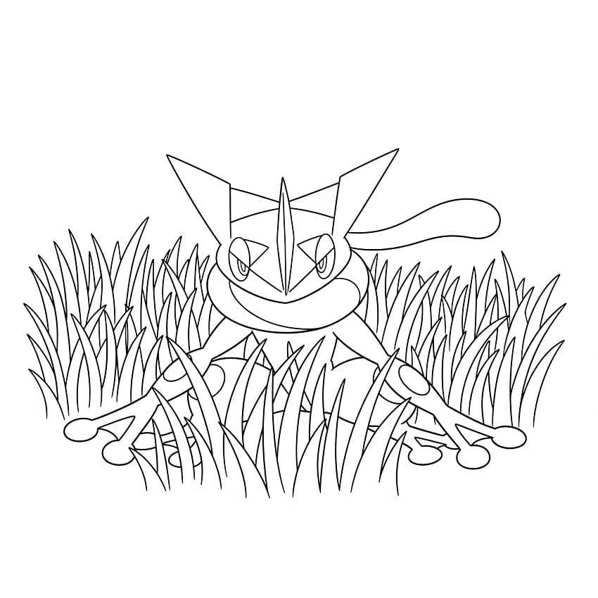 Målarbild Greninja utan kostnad