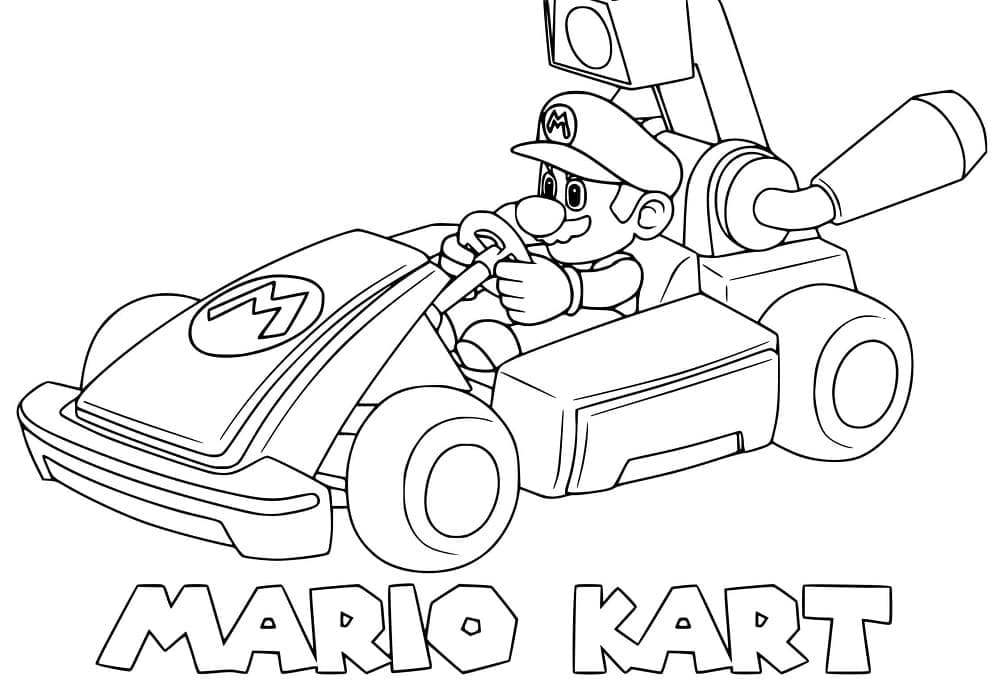 Målarbild Häftig Mario Kart