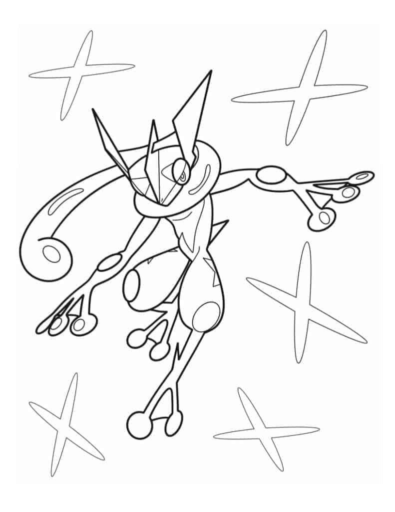 Målarbild Häftig Pokémon Greninja