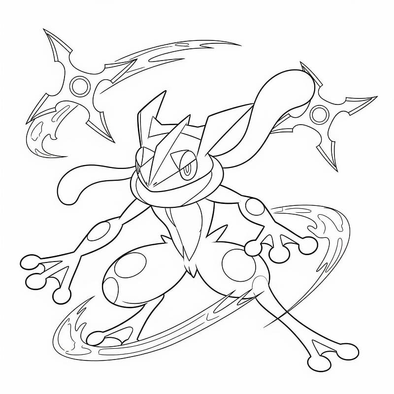 Målarbild Häftiga Greninja