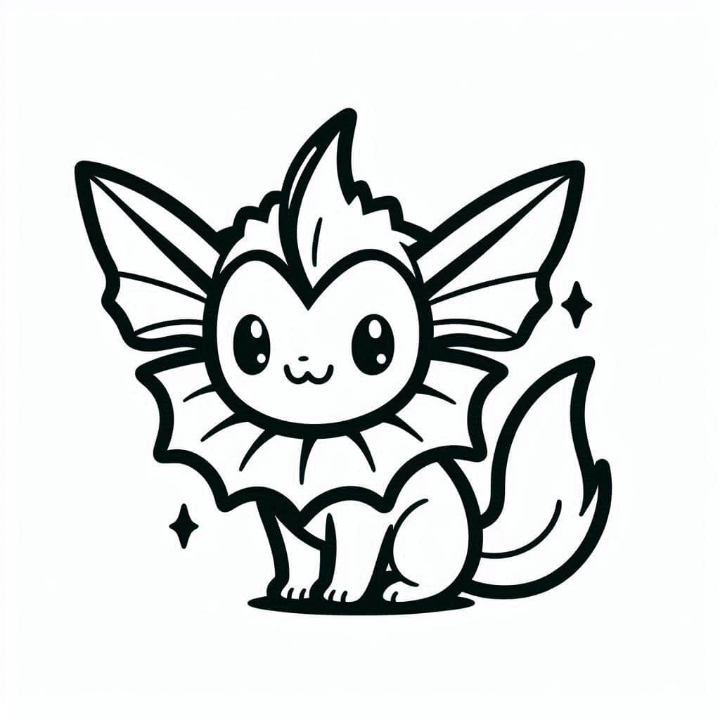 Målarbild Kawaii Vaporeon