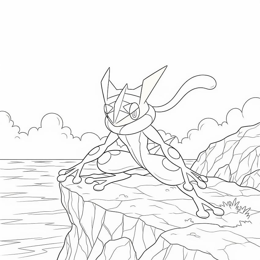 Målarbild Kostnadsfri Greninja