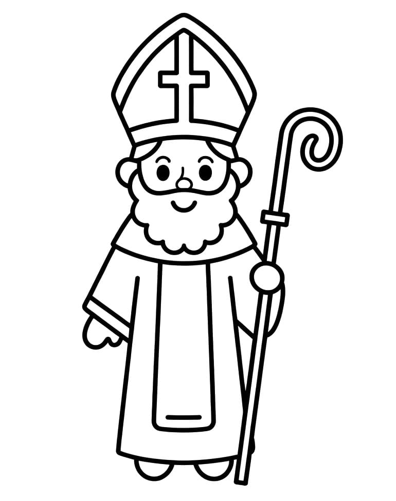 Målarbild Leende Sankt Nikolaus