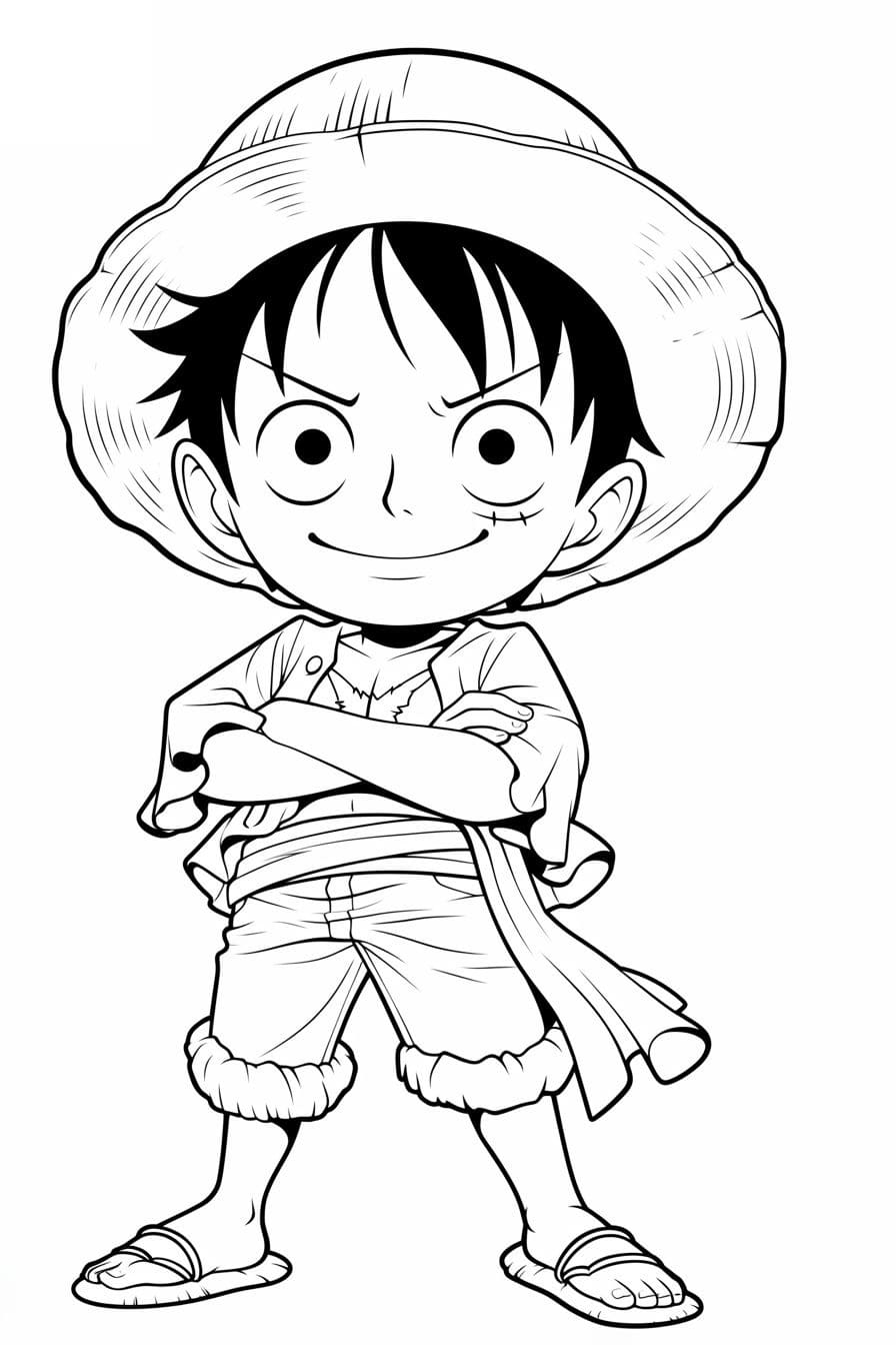 Målarbild Lille Luffy