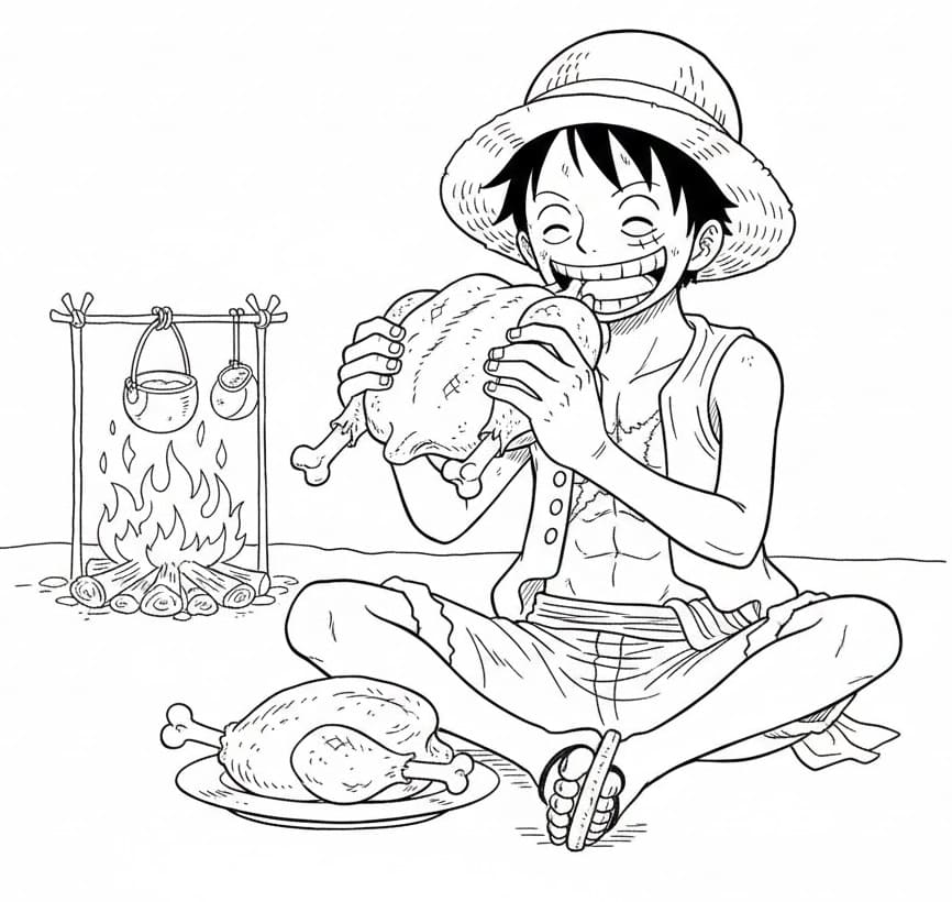 Målarbilder Luffy